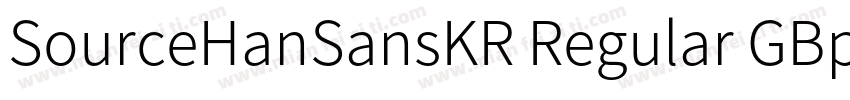 SourceHanSansKR Regular GBpc EUC H字体转换